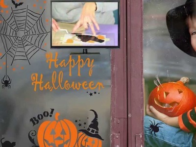 DIY Halloween Fenster und Glas gestalten mit Schablonen
