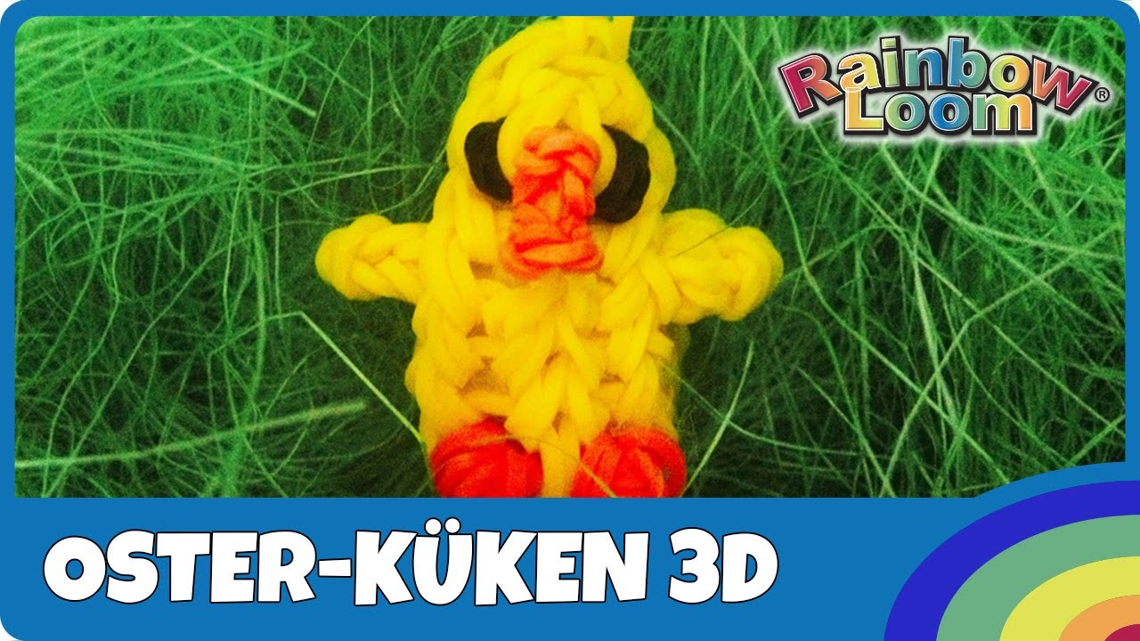 Rainbow Loom Oster-Küken 3D - deutsche Anleitung