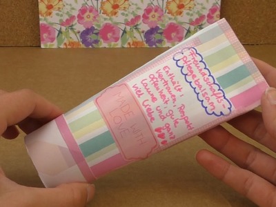 DIY Geschenk für die beste Freundin - Tube aus Pappe zum befüllen - vielseitig verwendbar!