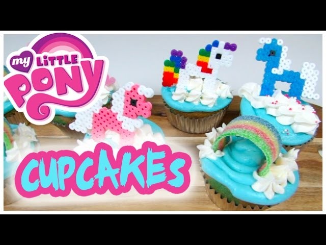 My Little PONY Cupcakes + My Little Pony Perler Beads DiY