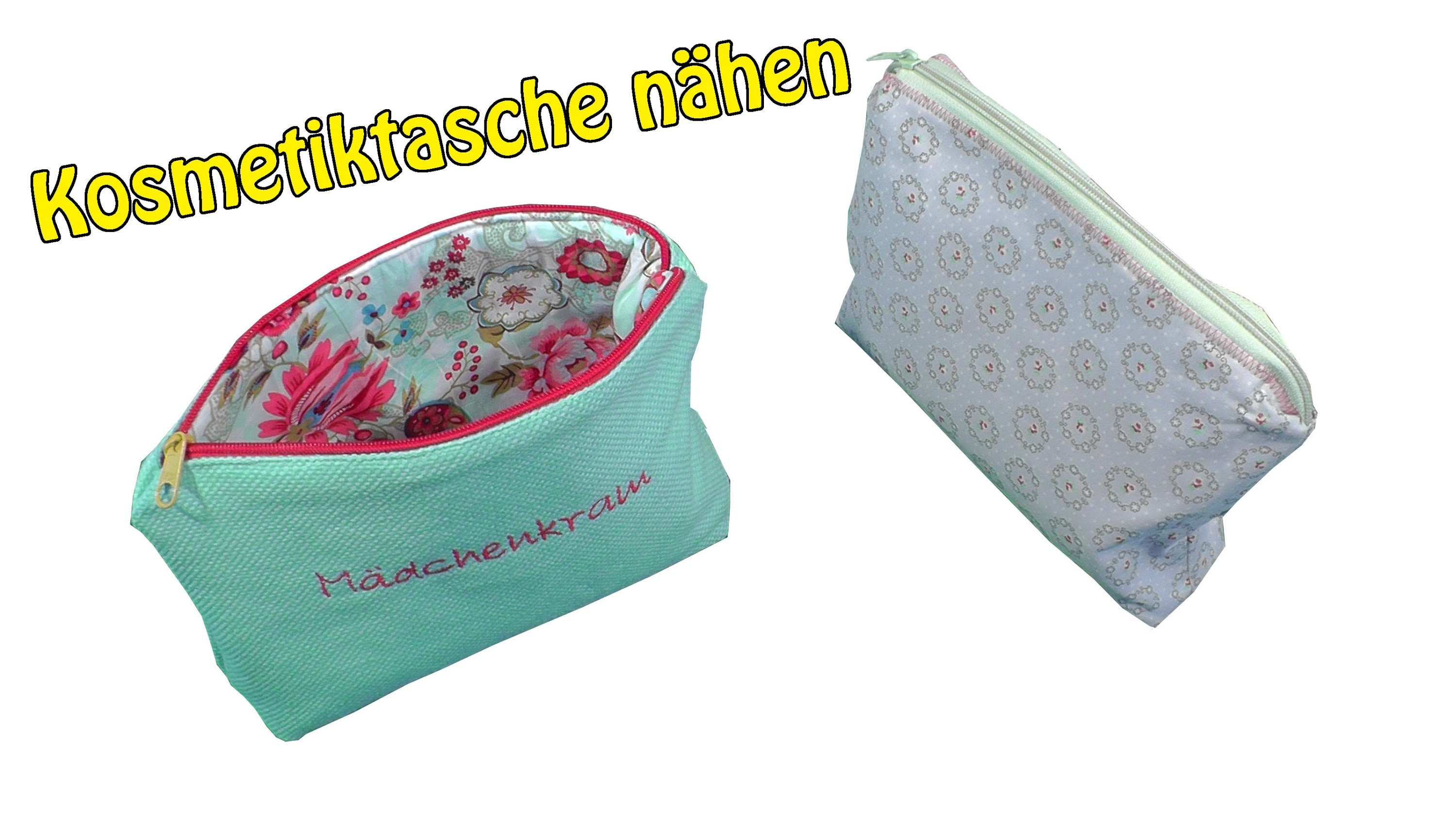 GROßE KOSMETIKTASCHE NÄHEN | DIY | Nähen für Anfänger | Anleitung