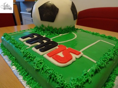 Fifa15 Torte.Fussball Torte.soccer cake.How to make by Sanny´s eSport Torten