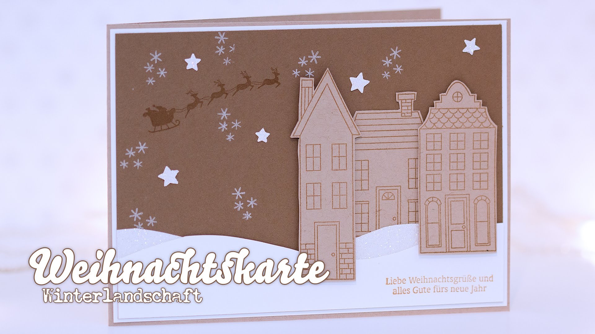 Stampin’ Up! - How I make a christmas card - Weihnachtskarte - Winterlandschaft