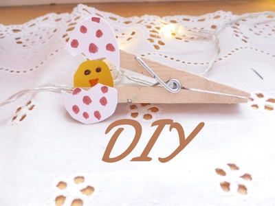 DIY Wäscheklammerküken