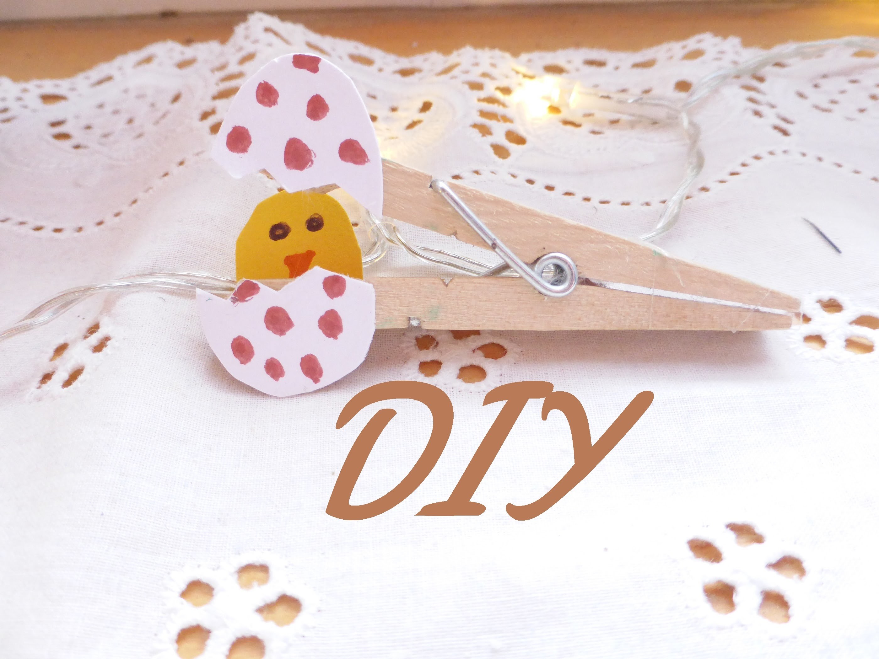 DIY Wäscheklammerküken