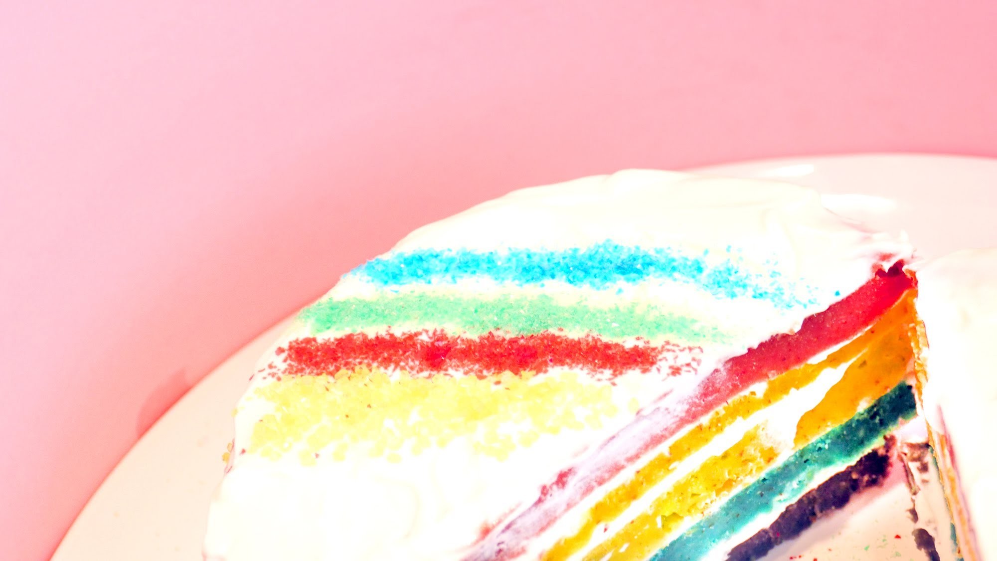 Regenbogenkuchen Rainbow Cake Rezept mit einfachKochen