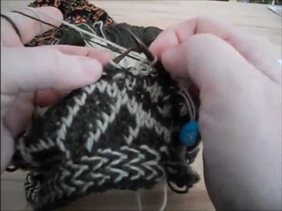 Fair Isle mit Einweben