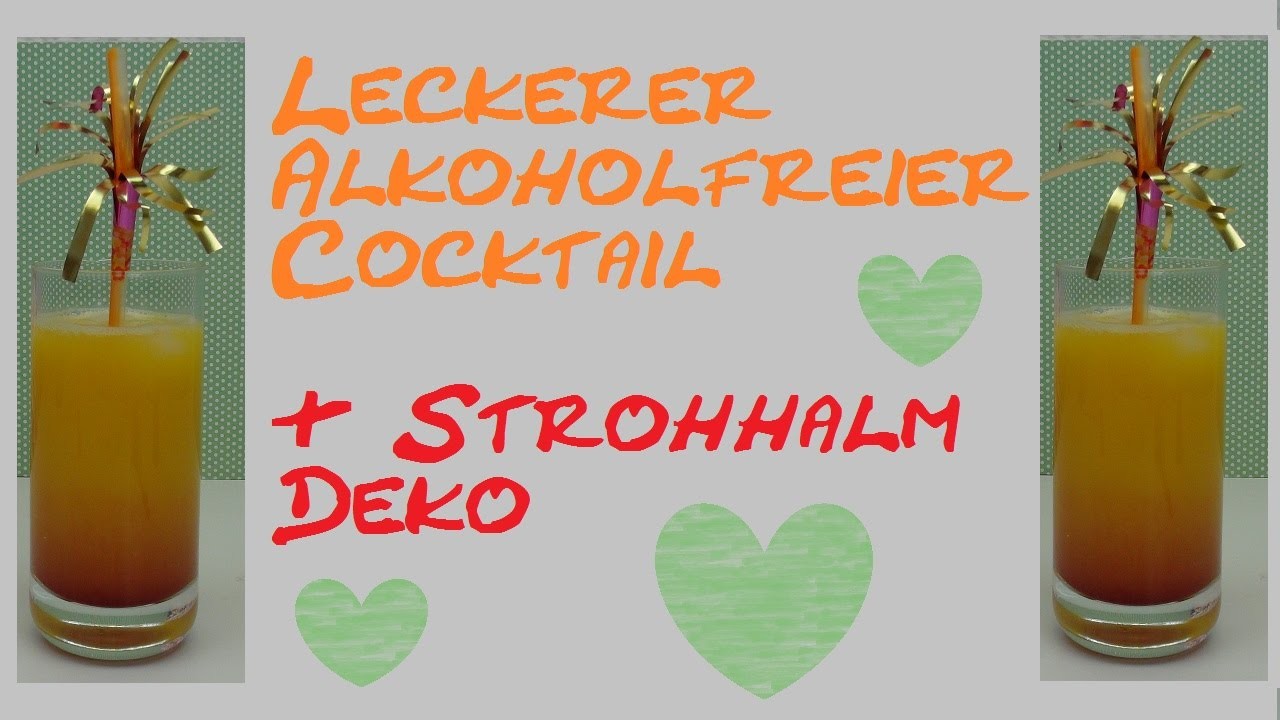 Cocktail - Alkoholfreier Cocktail mit Orange, Pfirsich und Grenadine. deutsch