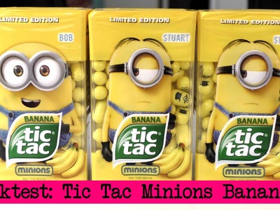 DIY Inspiration Snacktest: TicTac Minions Banana. Kathi und Eva testen die Minion TicTacs