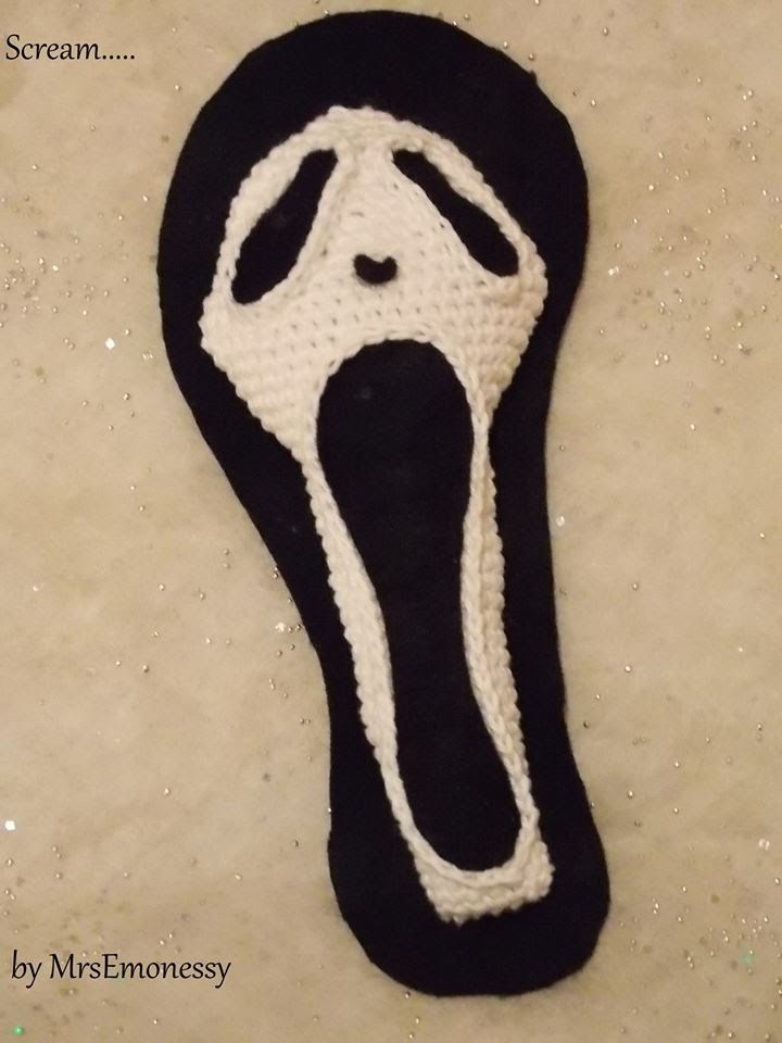 DIY Häkeln Halloween Scream Maske  Dekoration