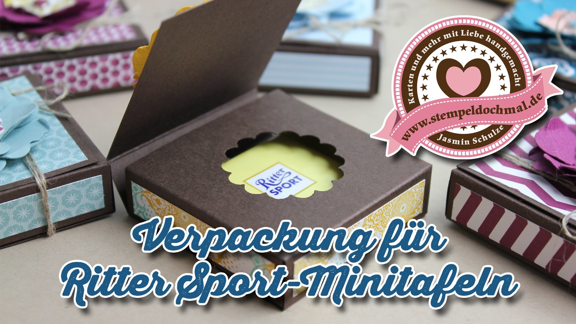 Tutorial: Verpackung für Ritter Sport Mini mit Stampin' Up!-Produkten