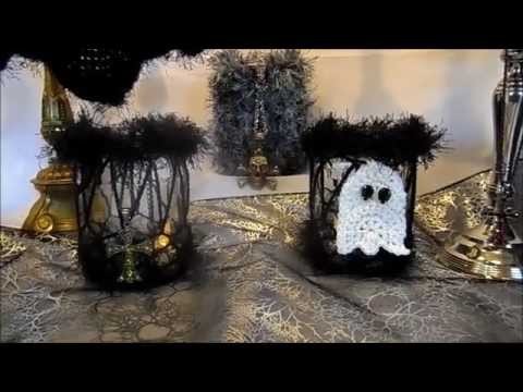 DIY:keka HALLOWEEN Gespenst häkeln,;Grusel Party,Tisch DEKO;-Häkel Schule