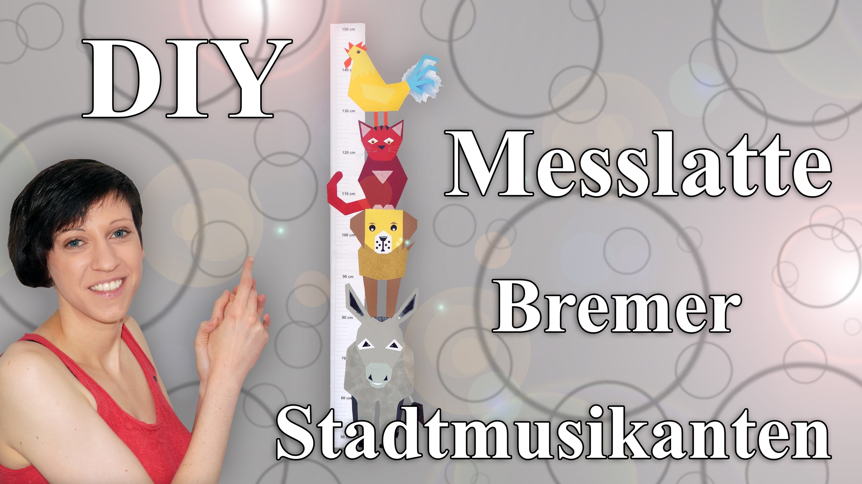 Messlatte basteln - Bremer Stadtmusikanten