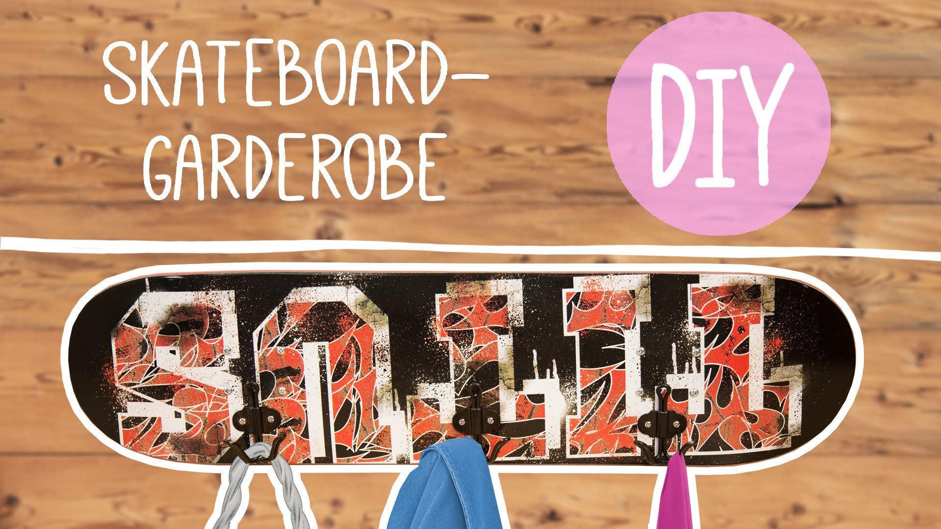 DIY mit Nina: Skateboard Garderobe selber Basteln!