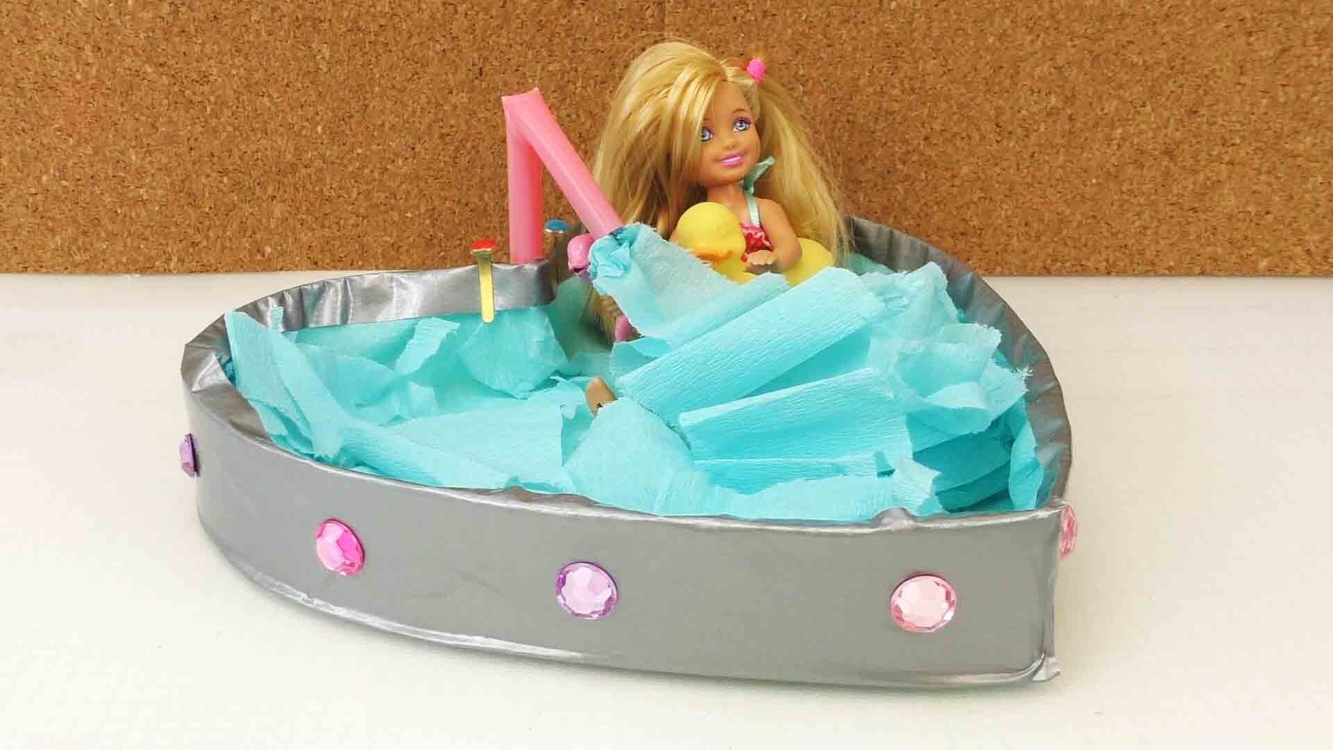 DIY Möbel - Badewanne für Barbie basteln