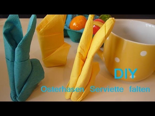 DIY Oster-Hasen-Serviette falten ^,^ (einfach, leicht, schnell)