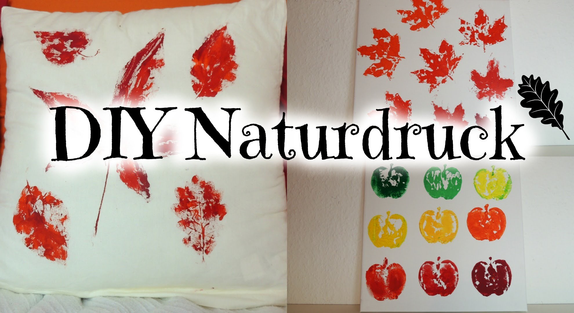 DIY mit Naturmaterialien drucken I Herbstdeko Teil4