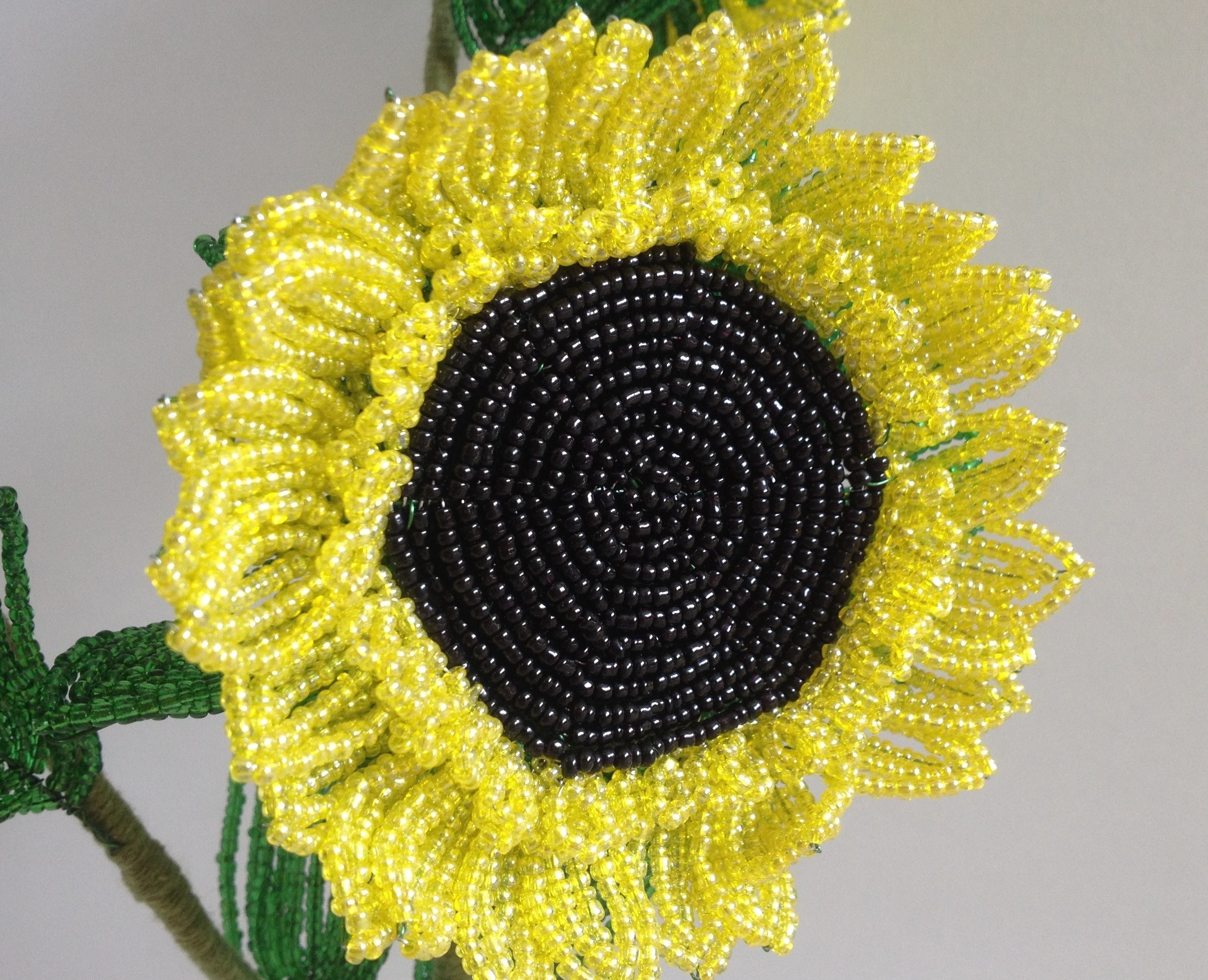 Sonnenblume aus Perlen. DIY. Teil 2.3. Anna's Perlen