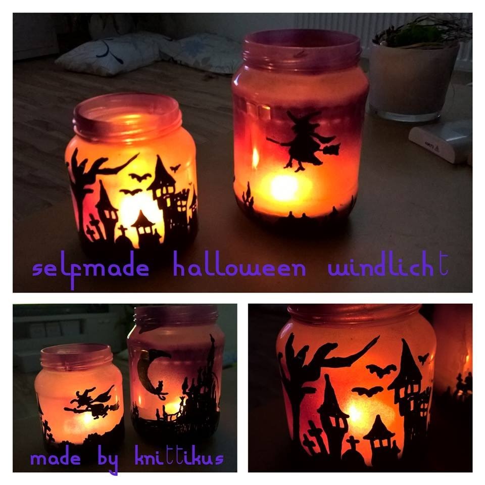 Selfmade Halloween Windlicht mit Knittikus D.I.Y. & more
