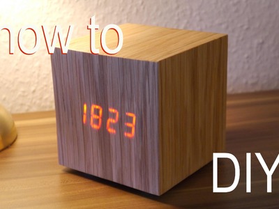 DIY Designer Würfel Uhr Anleitung - WOOD CLOCK