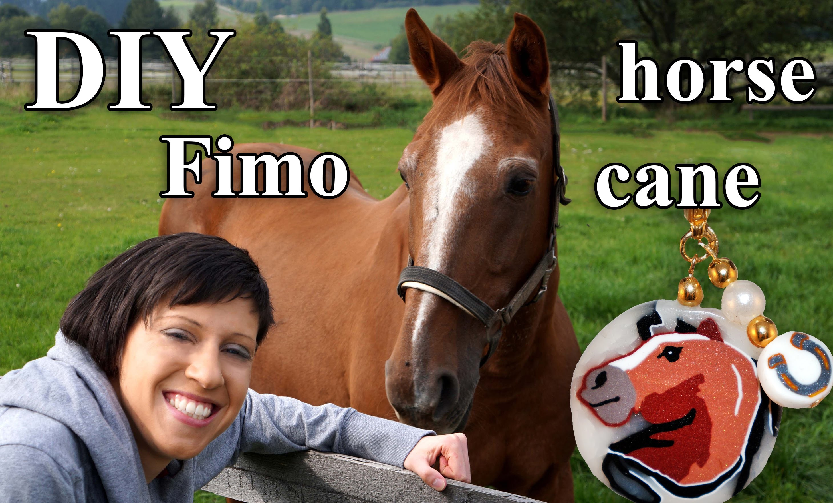 FIMO Pferd Cane: Polymer Horse Bracelet - Tutorial [HD.DE] (EN-Sub)