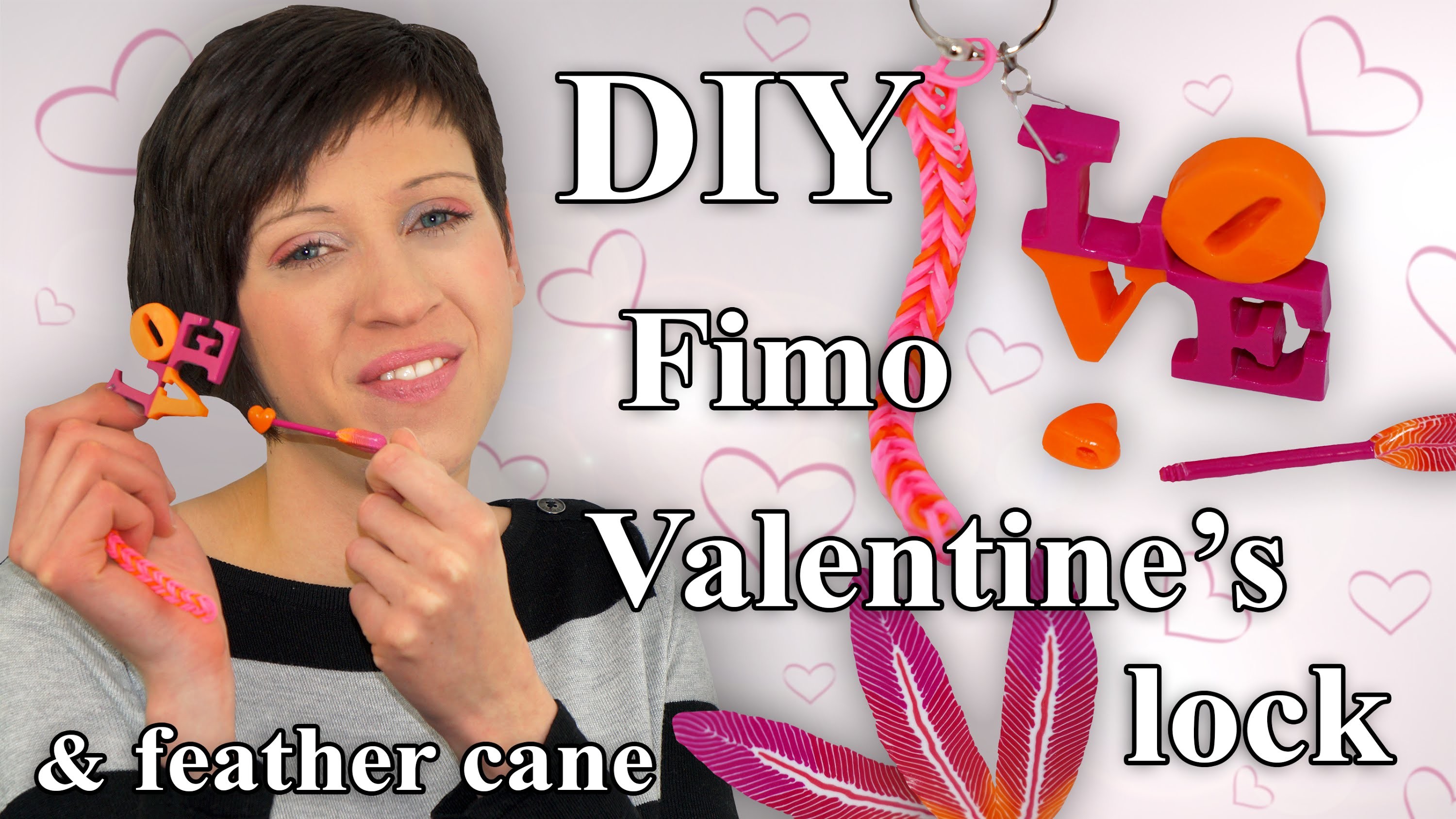FIMO Valentinstag Schloss: Polymer Valentine's Day Lock - Tutorial [HD.DE] (EN-Sub)