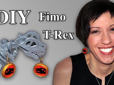 FIMO T-Rex: Polymer Earrings - Tutorial [HD.DE] (EN-Sub)