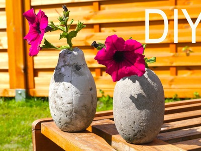 DIY Cement Blumen Vase - Anleitung