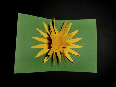 Kinderkarte mit Pop-up: Sunflowercard for Kids - Tutorial [HD.deutsch]