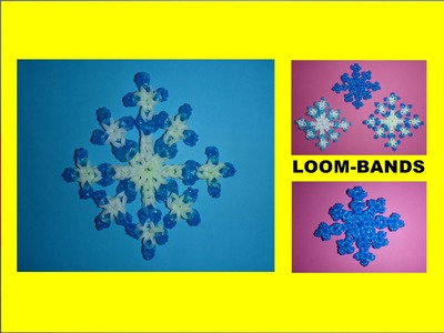 DIY Loom Bands Schneeflocke, Geschenk zu Weihnachten, christmas gift ideas snowflake