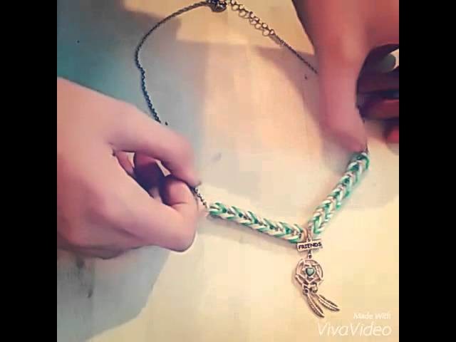 Kette verschönern mit Rainbow loom 