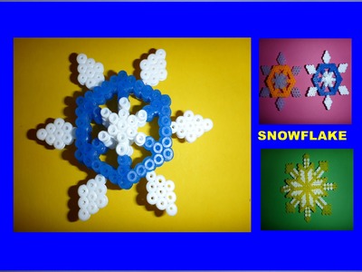 DIY Schneeflocke aus Bügelperlen, Geschenk zu Weihnachten, christmas gift ideas snowflake