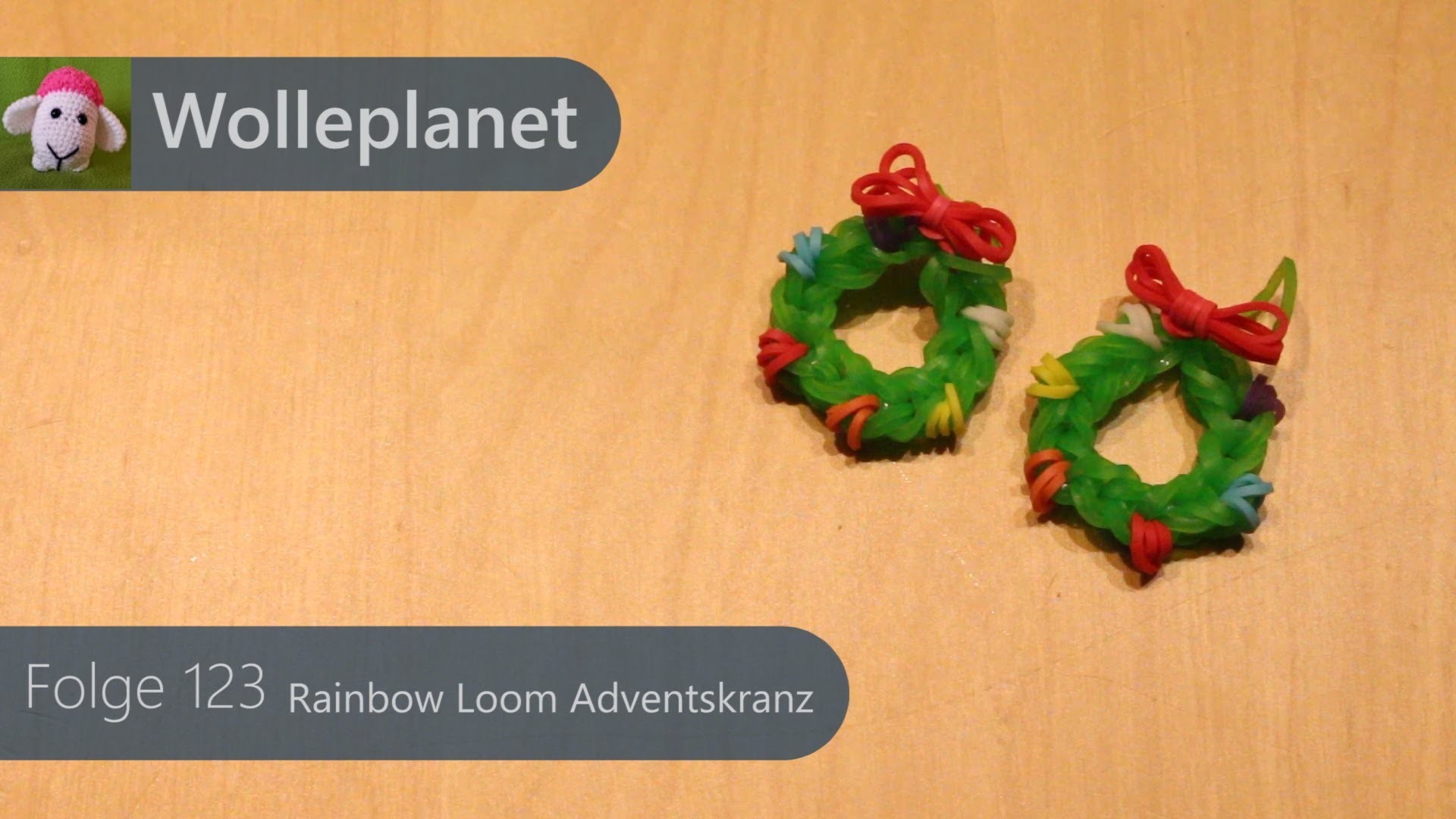 Rainbow Loom Adventskranz mit Loom