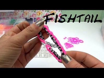 Rainbow Loom Fishtail Bracelet. 2 Farbiges Fischgrät Armband ganz einfach selber machen | deutsch