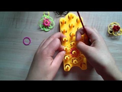 Crazy Loop,Rainbow Loom Blueten Anhaenger tutorial