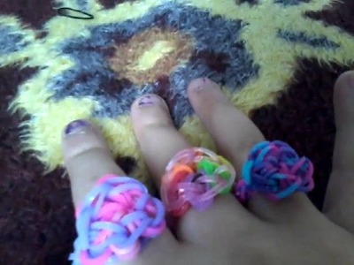 Wie man rainbow loom sternen.Blume  Ringen macht