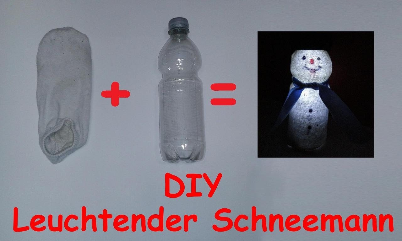 DIY leuchtenden Schneemann selber basteln – LED Weihnachtsdeko selber machen. Anleitung – Tutorial