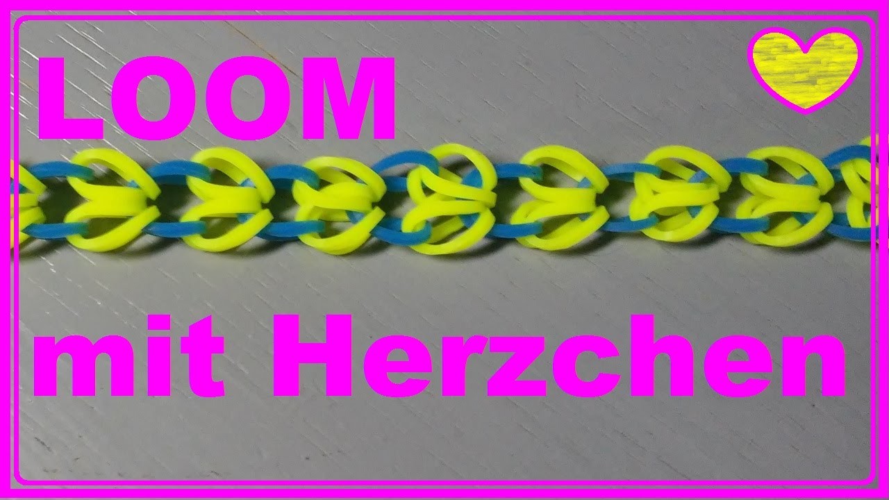 Herzchen Loom Armband mit Rainbow Loom