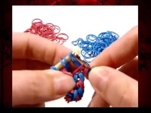 Loom Bands ohne Rainbow Loom deutsch Doppel Fishtail Armband mit Häkelnadel