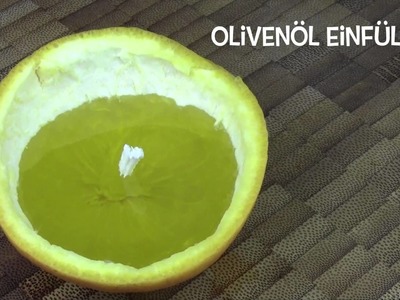 Teelicht aus einer Klementine (Orange) - DIY selber machen