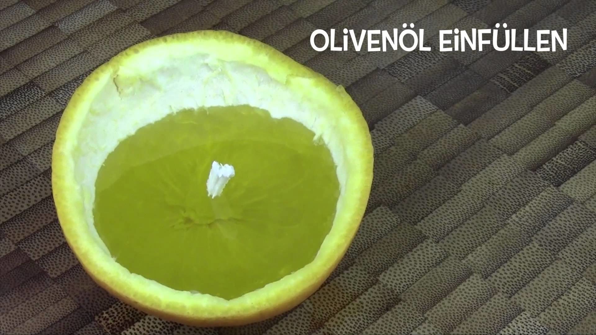 Teelicht aus einer Klementine (Orange) - DIY selber machen