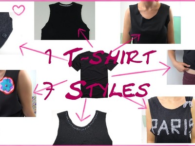 DIY Fashion - 1 T-Shirt - 7 Styles - Mode Tipps - crop top. tank top. 7 ways to upcycle t-shirts