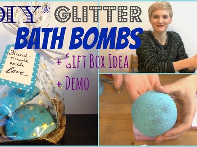DIY -  GLITTER BATH BOMBS + GIFT BOX IDEA + DEMO