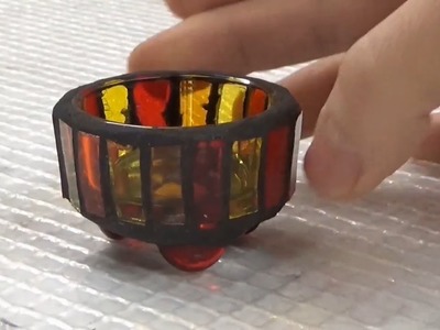 DIY Mosaik Teelicht selbst gemacht mit Erklärung Eng.De.中文