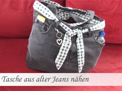 DIY: Einfache Tasche nähen aus einer alten Jeans - Für Nähanfänger