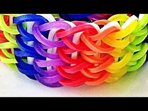 Loom Bandz Anleitung Deutsch Armband Quadra-single (Rainbow Loom Deutsch Loom Bands Armband