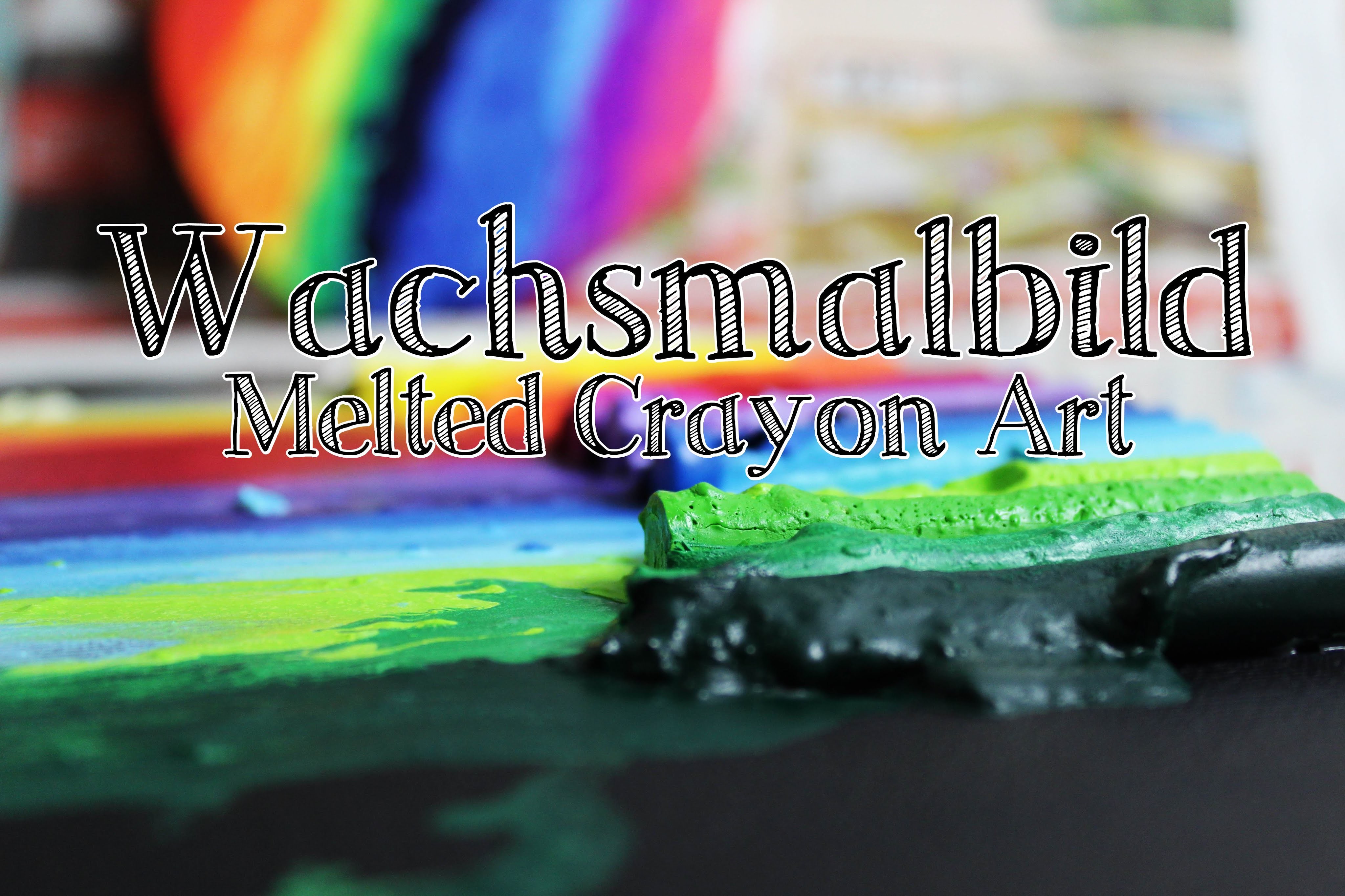 Wachsmalbild - Melted Crayon Art | DIY