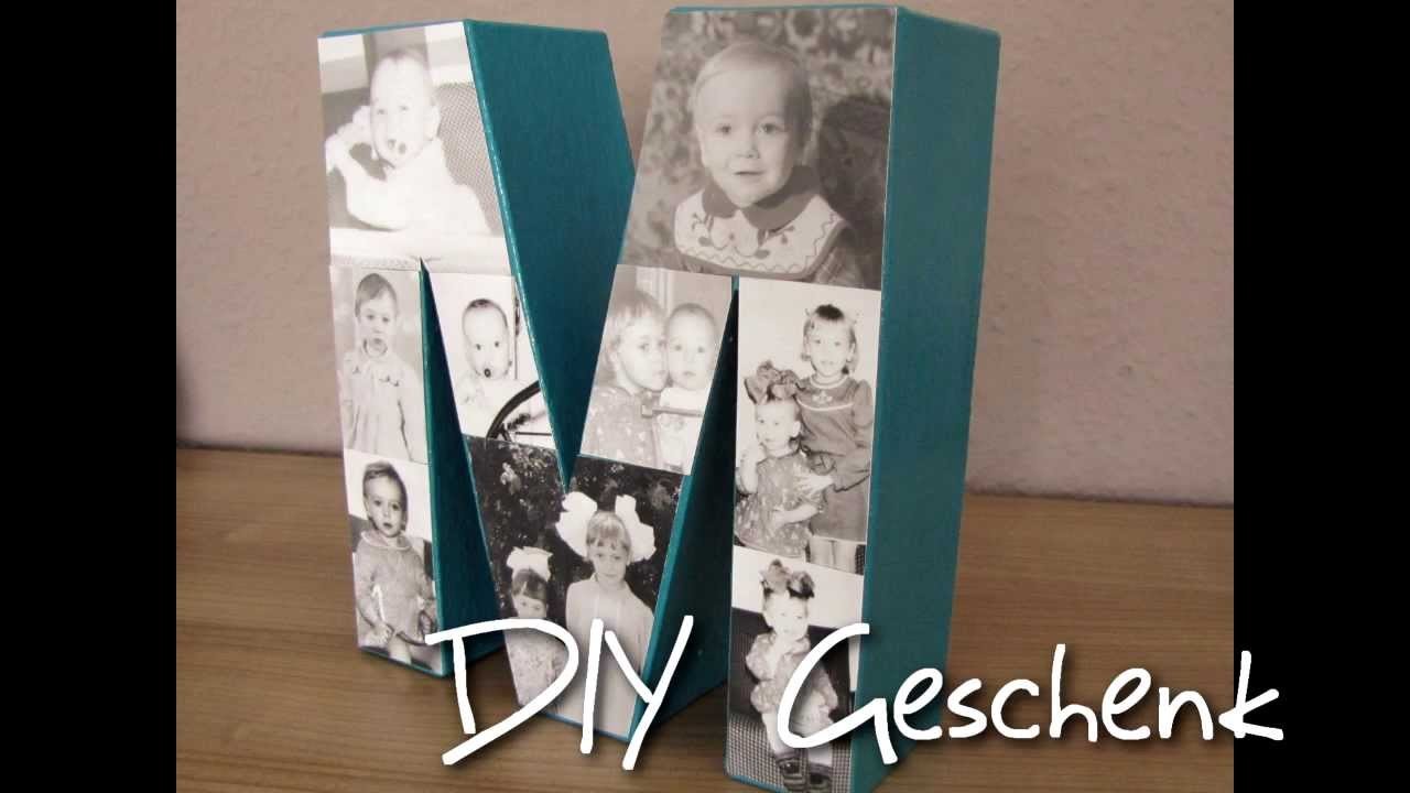 DIY Geschenk Buchstaben-Bilderrahmen