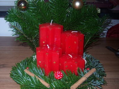 Weihnachts DIY Adventsgesteck