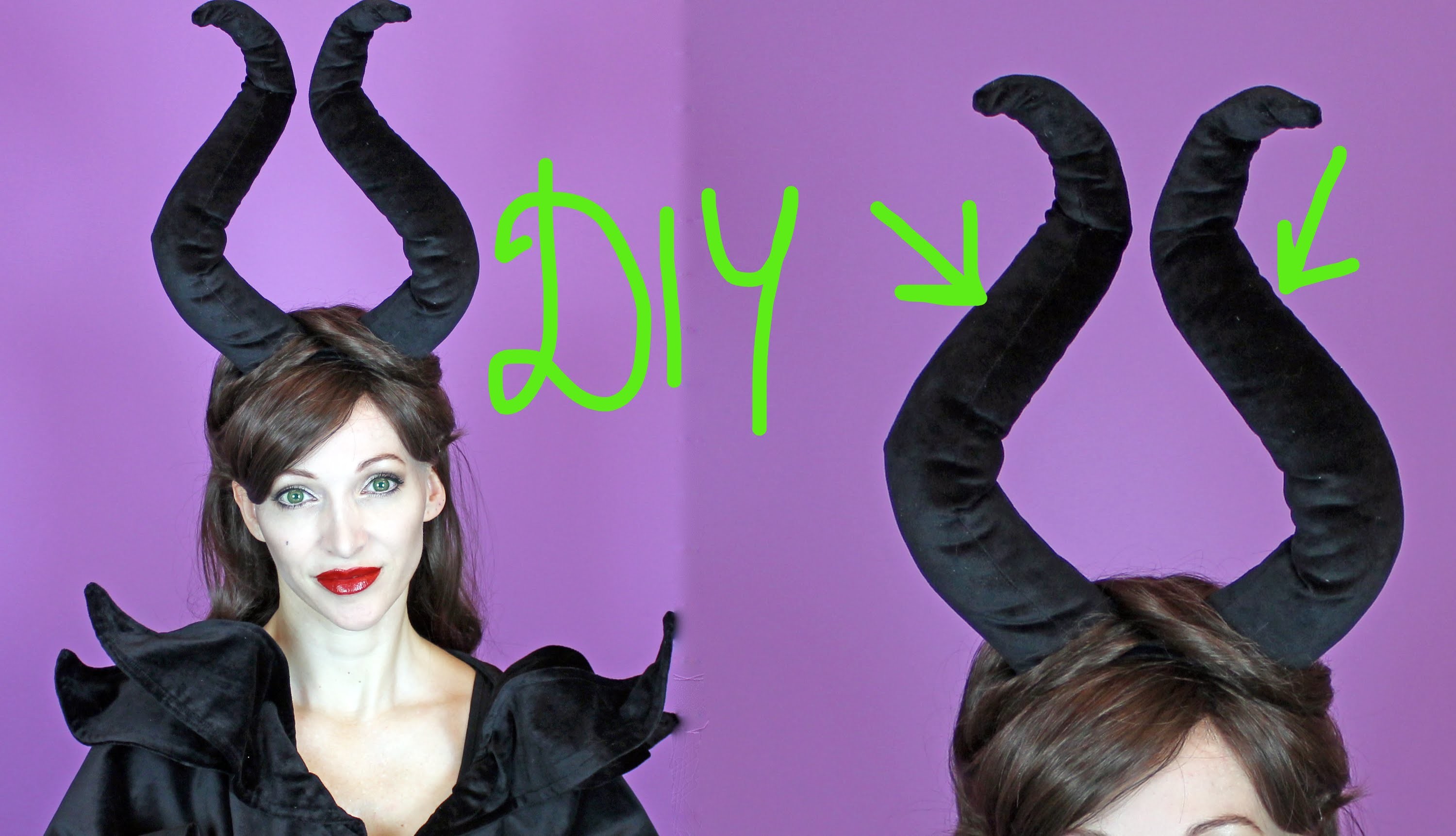 DIY Maleficent Hörner, 2 Variationen - Halloween 2015 #2